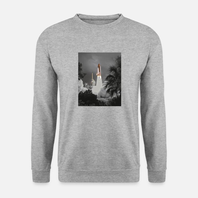 Raumfähre - Unisex Pullover - Weißgrau meliert