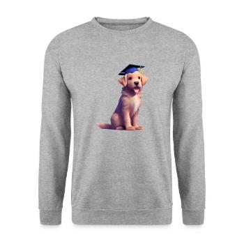 Bachelor's degree Labrador Dogs School-leaving certificate - Unisex Sweatshirt - salt & pepper - Front - Alina (178cm) & Michal (187cm)