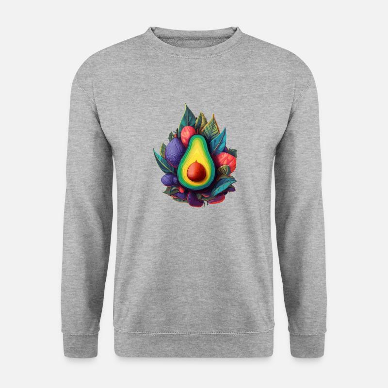 Avocado - Unisex Pullover - Weißgrau meliert