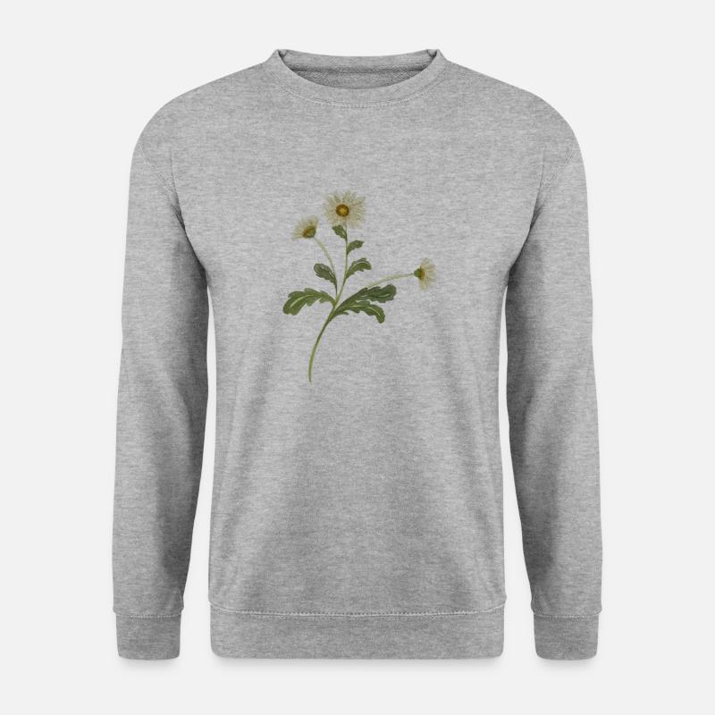 Gänseblümchen - Unisex Pullover - Weißgrau meliert