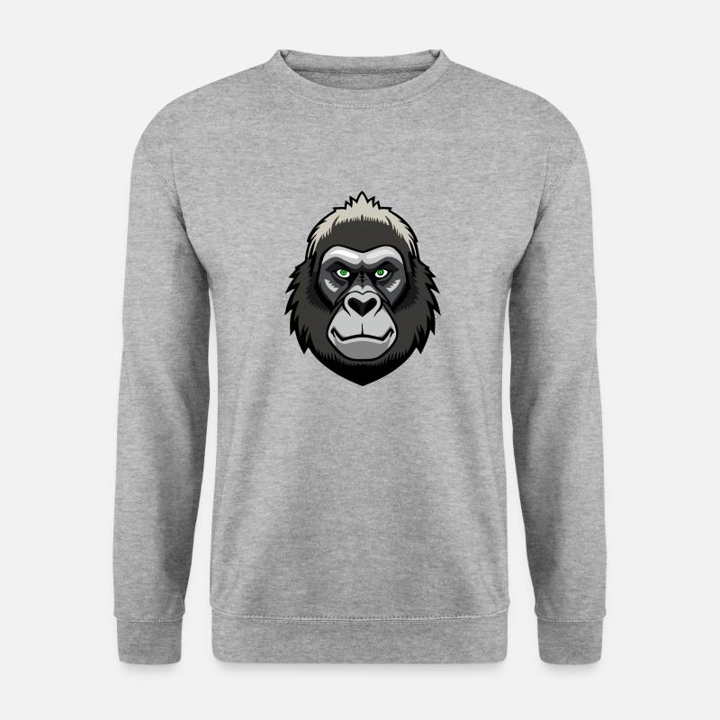 Gorilla - Unisex Pullover - Weißgrau meliert