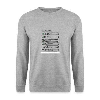 To Do List de la vie - Sweat-shirt Unisexe - gris chiné - Devant - Alina (178cm) & Michal (187cm)
