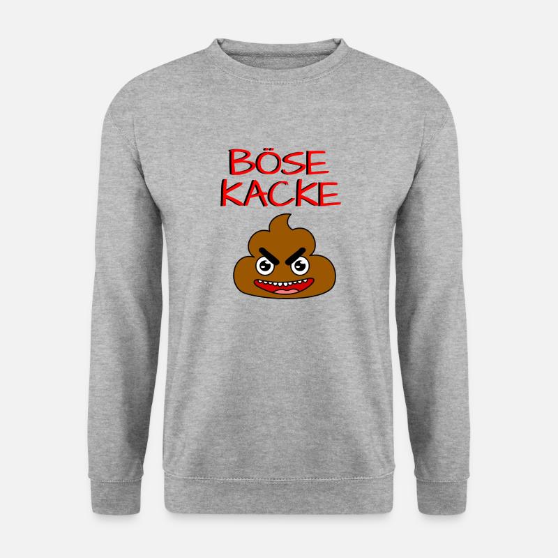 BÖSE KACKE - Unisex Pullover - Weißgrau meliert