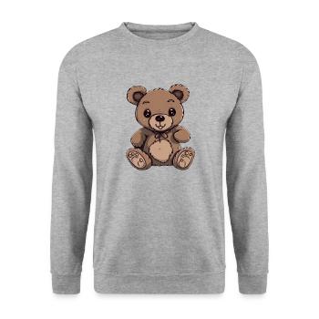 Teddy Blooms - Sweat-shirt Unisexe - gris chiné - Devant - Alina (178cm) & Michal (187cm)