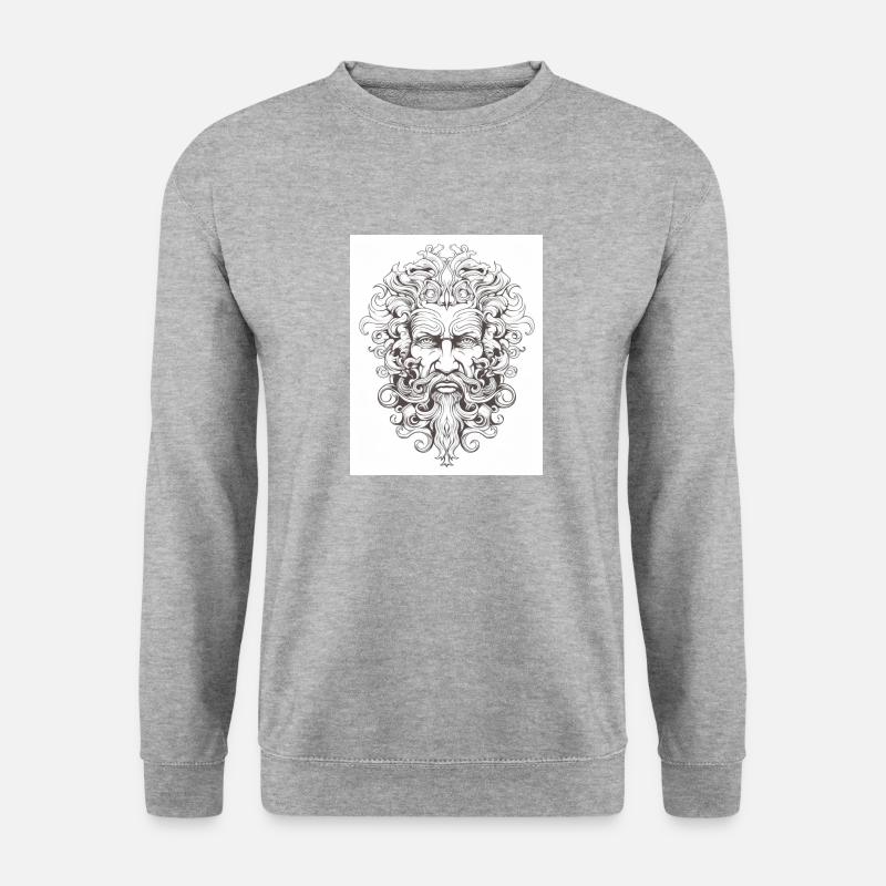 Griechischer Gott - Unisex Pullover - Weißgrau meliert