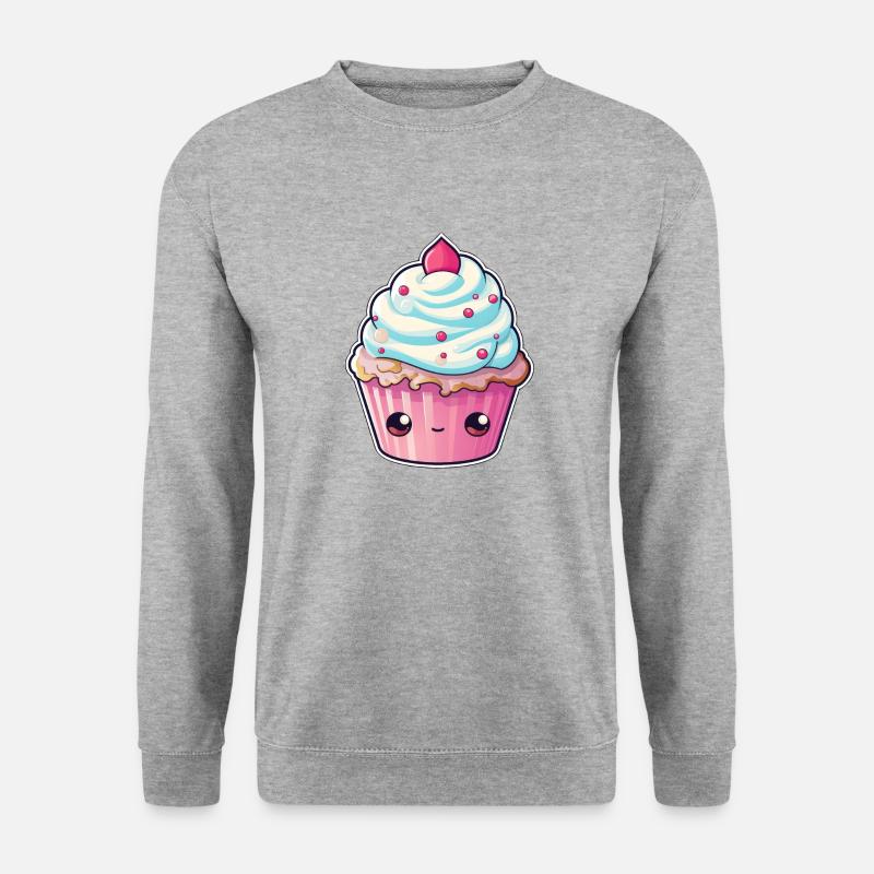 Cupcake Kawaii - Unisex Pullover - Weißgrau meliert