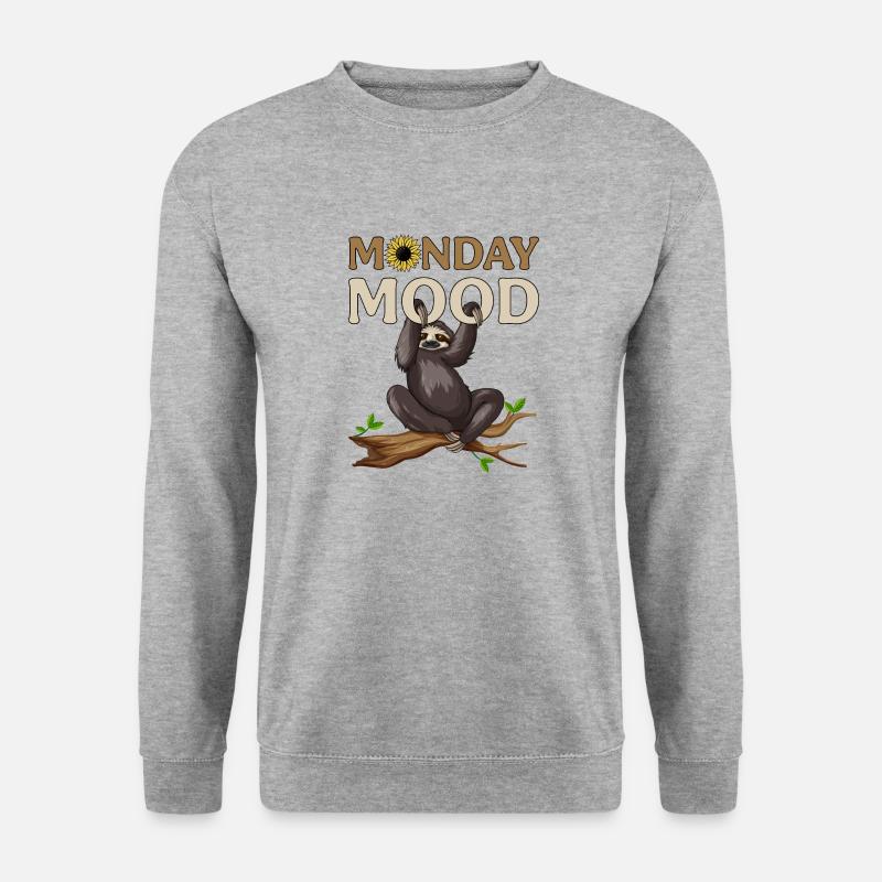 Monday Mood - Unisex Pullover - Weißgrau meliert