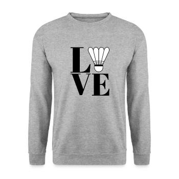 Badminton badminton badminton fan badminton team - Unisex Sweatshirt - salt & pepper - Front - Alina (178cm) & Michal (187cm)
