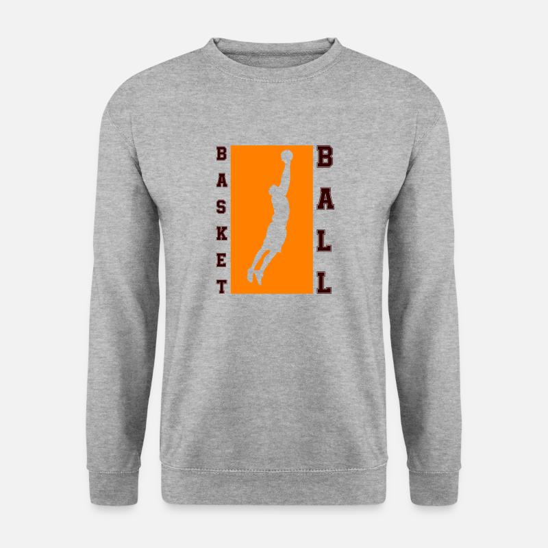 basketballer logo - Unisex Pullover - Weißgrau meliert