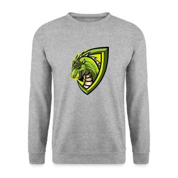 Dragon Logo - Sweat-shirt Unisexe - gris chiné - Devant - Alina (178cm) & Michal (187cm)