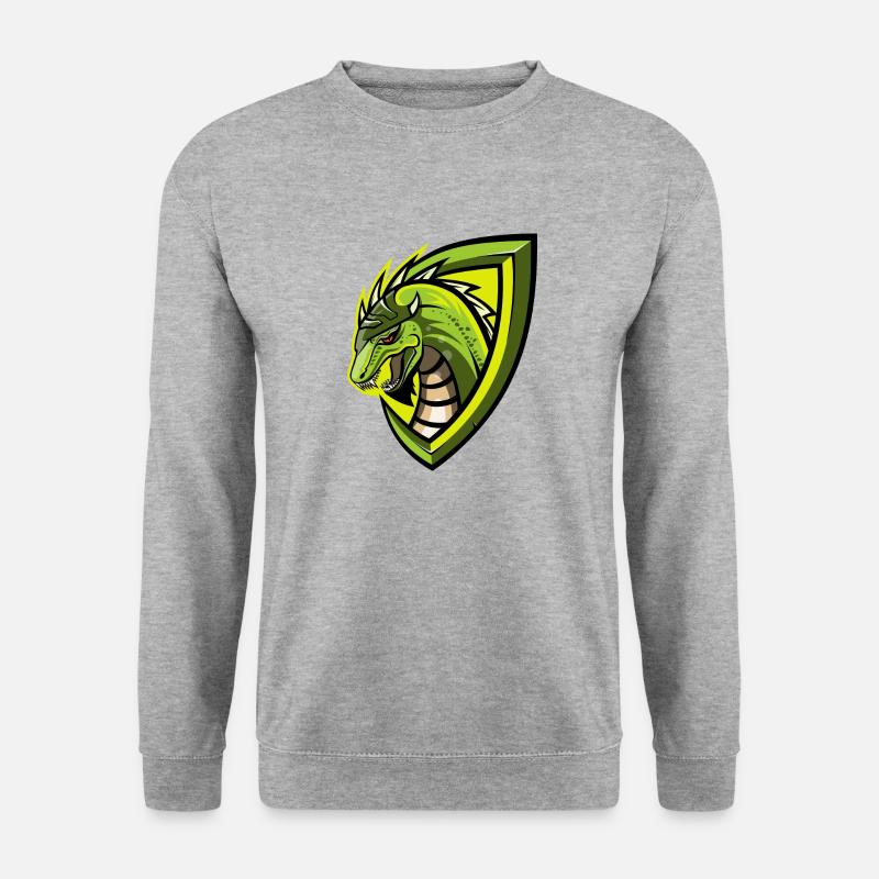 Drachen Logo - Unisex Pullover - Weißgrau meliert