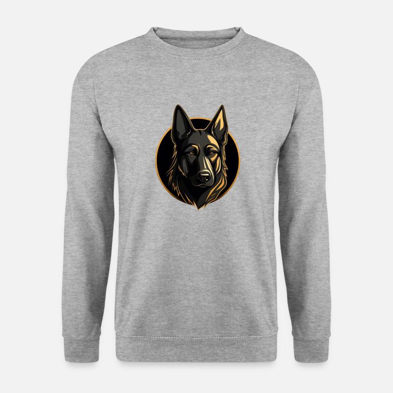 German Shepherd Deutscher Schäferhund Logo - Unisex Sweatshirt - salt & pepper