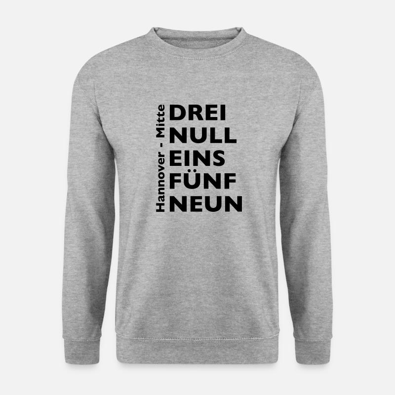 30159 Hannover Mitte - Unisex Pullover - Weißgrau meliert
