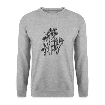 Dried flowers black - Unisex Sweatshirt - salt & pepper - Front - Alina (178cm) & Michal (187cm)