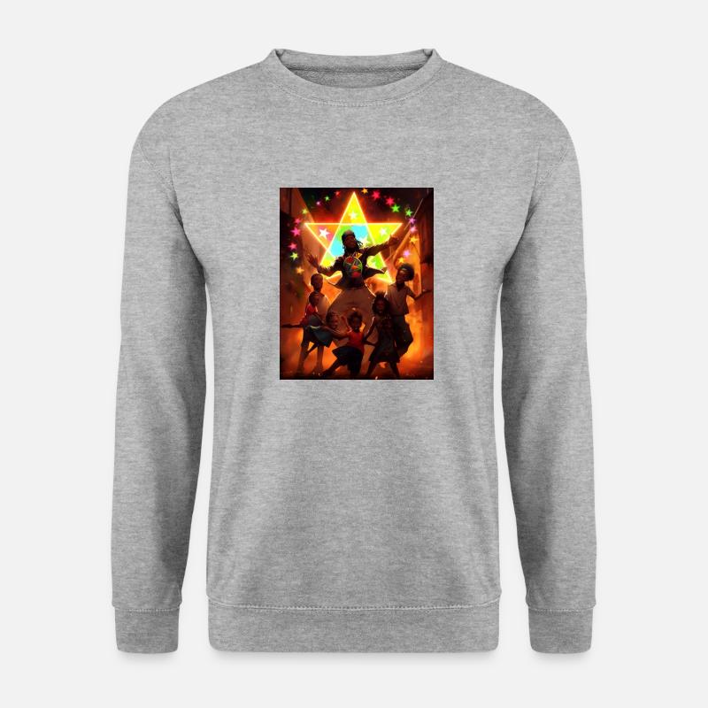 Der Tanz der Freude - Unisex Pullover - Weißgrau meliert