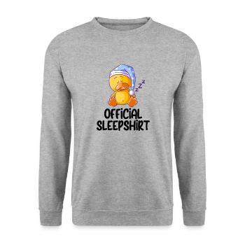 Lustiger Spruch Bild Witzig Humor Geschenkidee - Unisex Pullover - Weißgrau meliert - Vorne - Alina (178cm) & Michal (187cm)