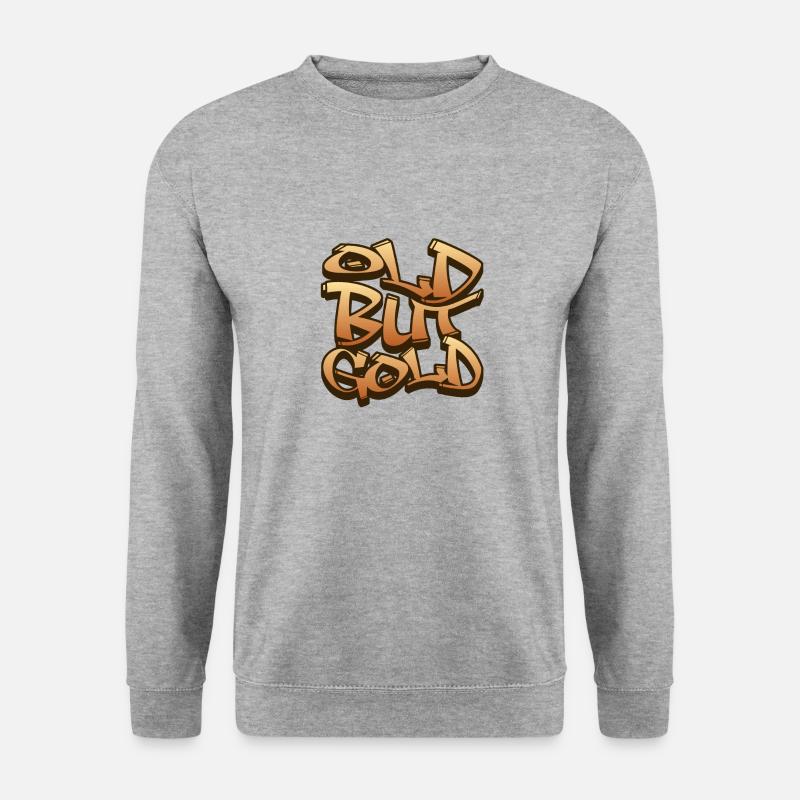 Old but Gold Graffiti Style Oldschool - Unisex Pullover - Weißgrau meliert