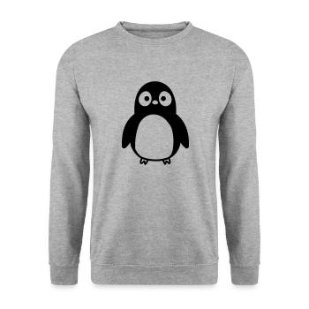 Pingouin - Sweat-shirt Unisexe - gris chiné - Devant - Alina (178cm) & Michal (187cm)