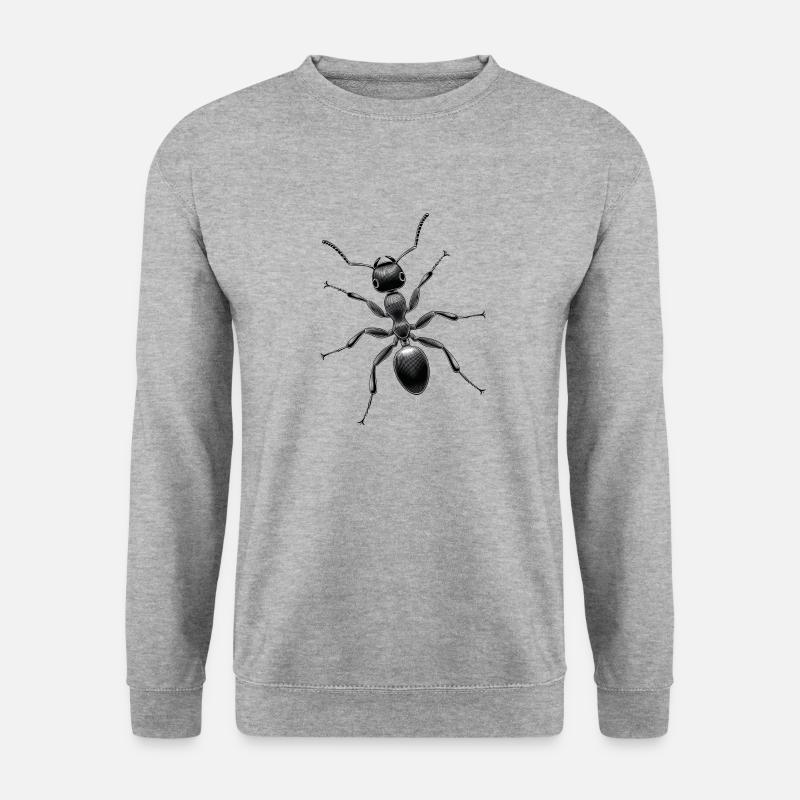Ameise - Unisex Pullover - Weißgrau meliert