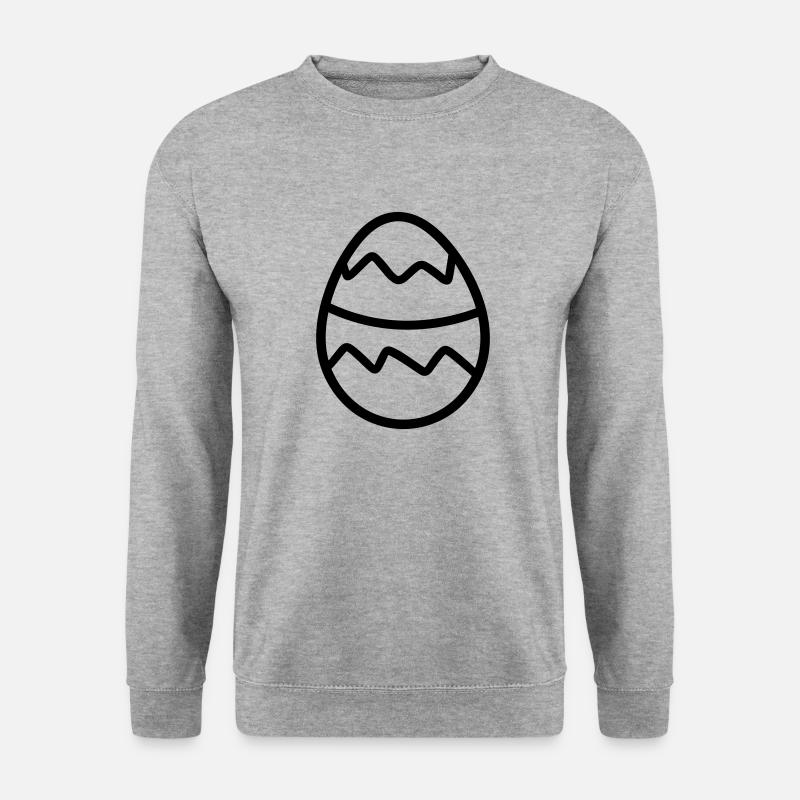 Ei - Unisex Pullover - Weißgrau meliert