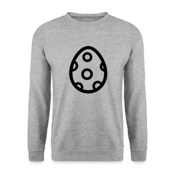 Ei - Unisex Pullover - Weißgrau meliert - Vorne - Alina (178cm) & Michal (187cm)