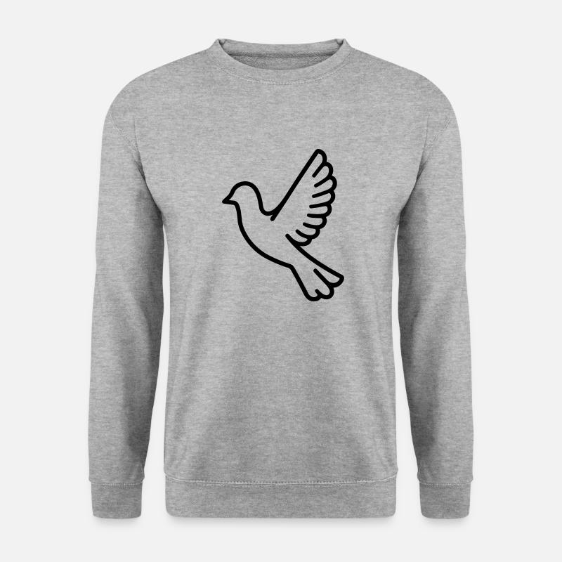 Taube - Unisex Pullover - Weißgrau meliert