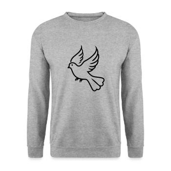 Dove - Unisex Sweatshirt - salt & pepper - Front - Alina (178cm) & Michal (187cm)