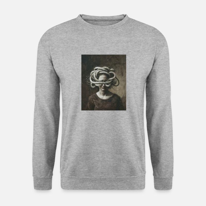 Zu viele Drähte - Unisex Pullover - Weißgrau meliert