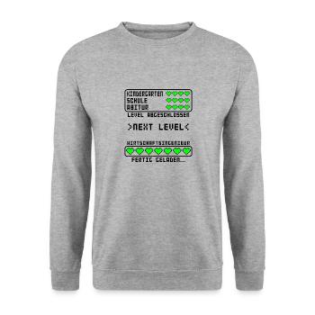 Bachelor Wirtschaftsingenieur of Science bestanden - Unisex Pullover - Weißgrau meliert - Vorne - Alina (178cm) & Michal (187cm)