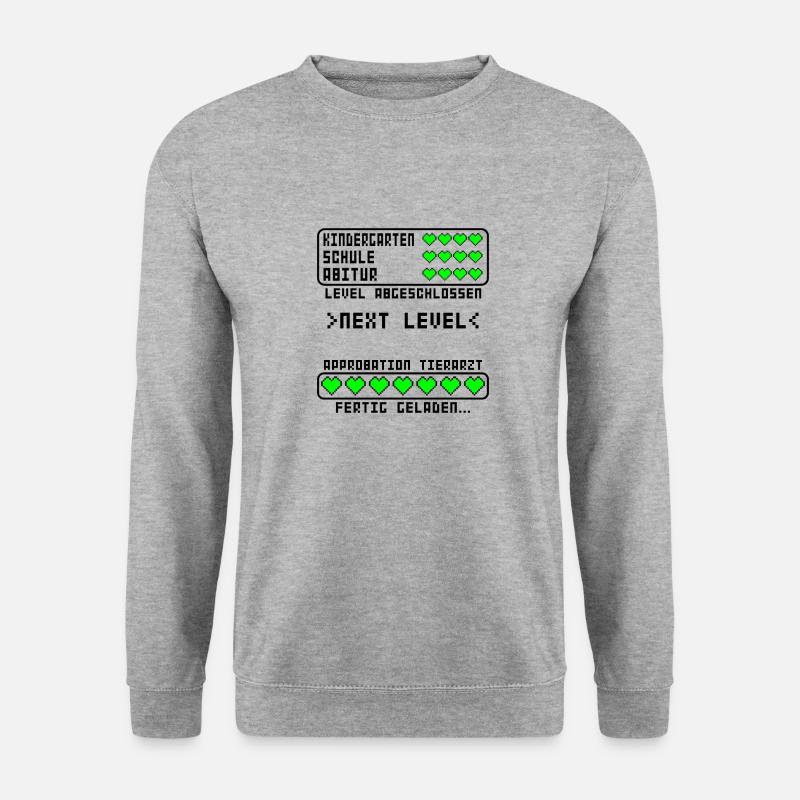 Approbation Tierarzt Zulassung bestanden erhalten - Unisex Pullover - Weißgrau meliert