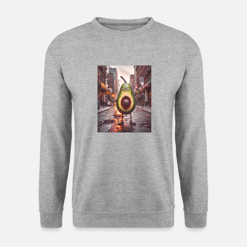 vegetables downfall Apocalypse Monster avocado - Unisex Sweatshirt - salt & pepper