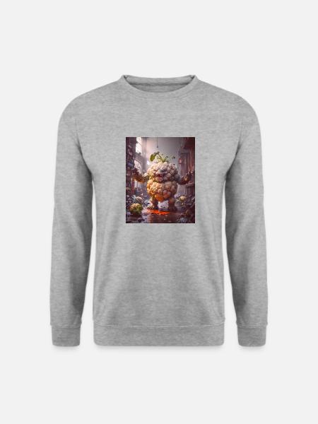 vegetables downfall Apocalypse Monster cauliflower - Unisex Sweatshirt - salt & pepper