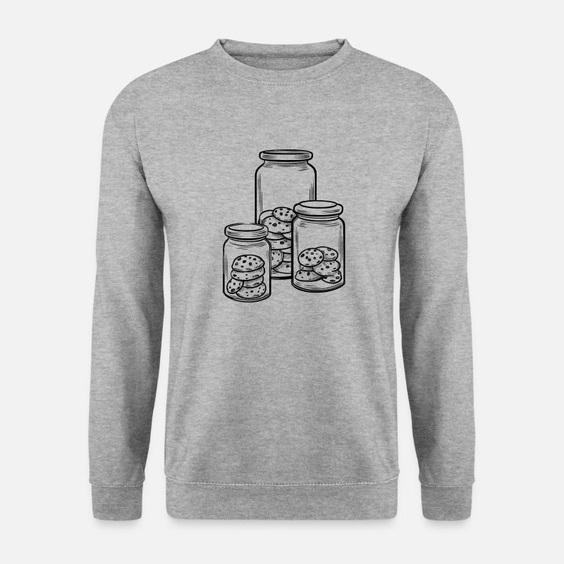 kekse - Unisex Pullover - Weißgrau meliert