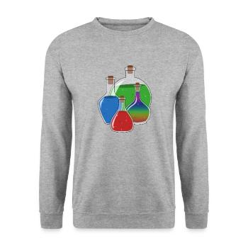 Collection of potions - Unisex Sweatshirt - salt & pepper - Front - Alina (178cm) & Michal (187cm)