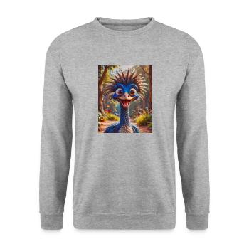 animal australien super mignon Down Under Cassowary - Sweat-shirt Unisexe - gris chiné - Devant - Alina (178cm) & Michal (187cm)