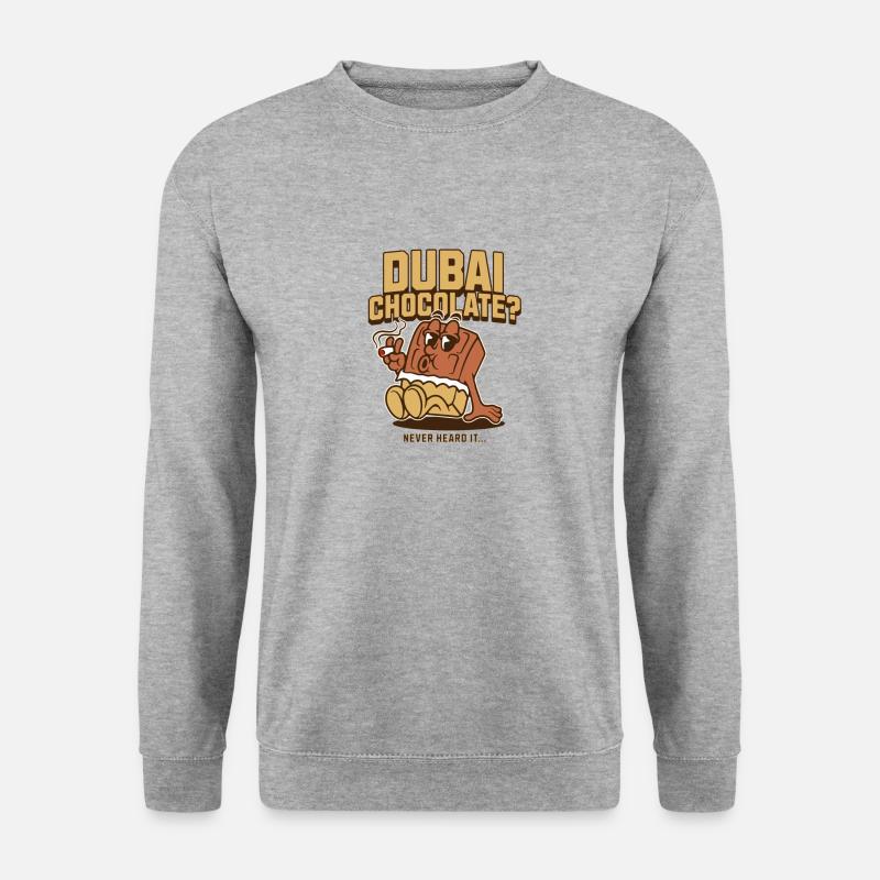 DUBAI CHOCOLATE? - Unisex Pullover - Weißgrau meliert