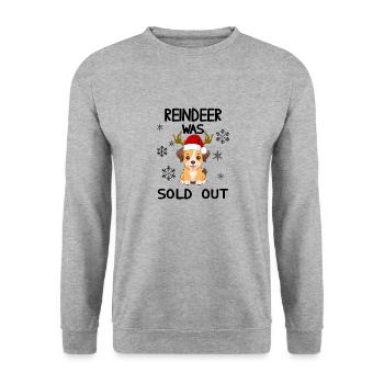 Noël - Renne a été vendu chien drôle - Sweat-shirt Unisexe - gris chiné - Devant - Alina (178cm) & Michal (187cm)