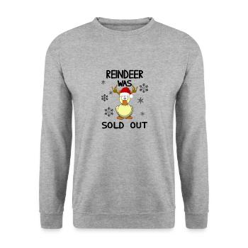 Noël - Renne a été vendu canard drôle - Sweat-shirt Unisexe - gris chiné - Devant - Alina (178cm) & Michal (187cm)
