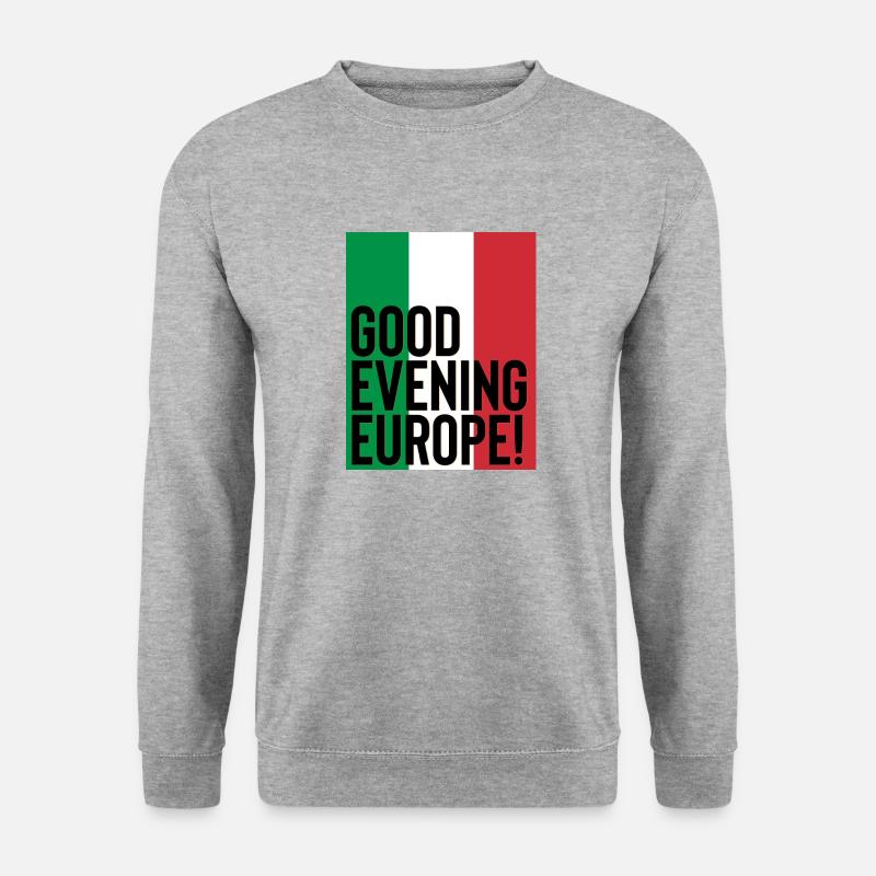 Eurovision Italien - Unisex Pullover - Weißgrau meliert