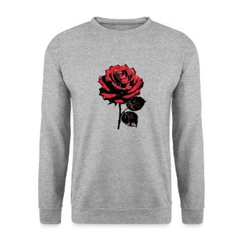 Rose - Unisex Sweatshirt - salt & pepper - Front - Alina (178cm) & Michal (187cm)