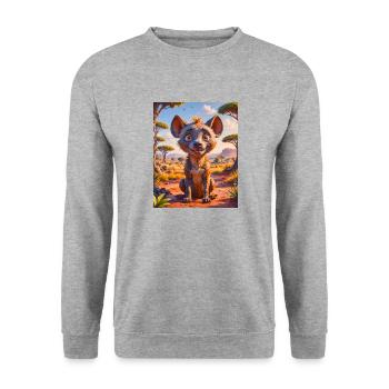 Animaux africains super mignons – Harpie - Sweat-shirt Unisexe - gris chiné - Devant - Alina (178cm) & Michal (187cm)