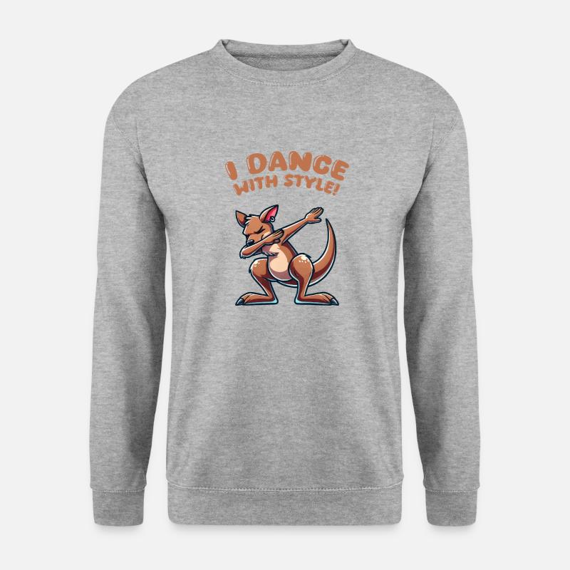 Kangaroo Dabbing - Unisex Sweatshirt - salt & pepper