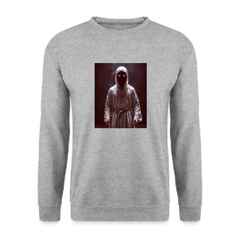 Noppera-bō fantôme immobile, - Sweat-shirt Unisexe - gris chiné - Devant - Alina (178cm) & Michal (187cm)