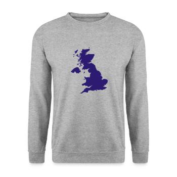 UK - Great Britain - Unisex Sweatshirt - salt & pepper - Front - Alina (178cm) & Michal (187cm)