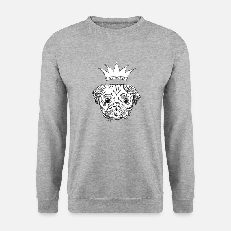 Dog 1 - Unisex Pullover - Weißgrau meliert