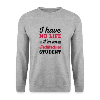 architecture - Unisex Sweatshirt - salt & pepper - Front - Alina (178cm) & Michal (187cm)
