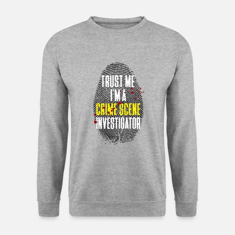 Spurensicherung - Kripo Polizei Kriminaltechnik - Unisex Pullover - Weißgrau meliert