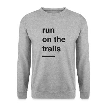 Run on the trails - Sweat-shirt Unisexe - gris chiné - Devant - Alina (178cm) & Michal (187cm)