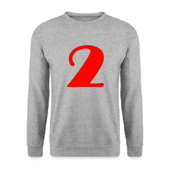 2 YEARS. 2nd ANNIVERSARY. 2 YEAR ANNIVERSARY. 2 - Unisex Sweatshirt - salt & pepper - Front - Alina (178cm) & Michal (187cm)