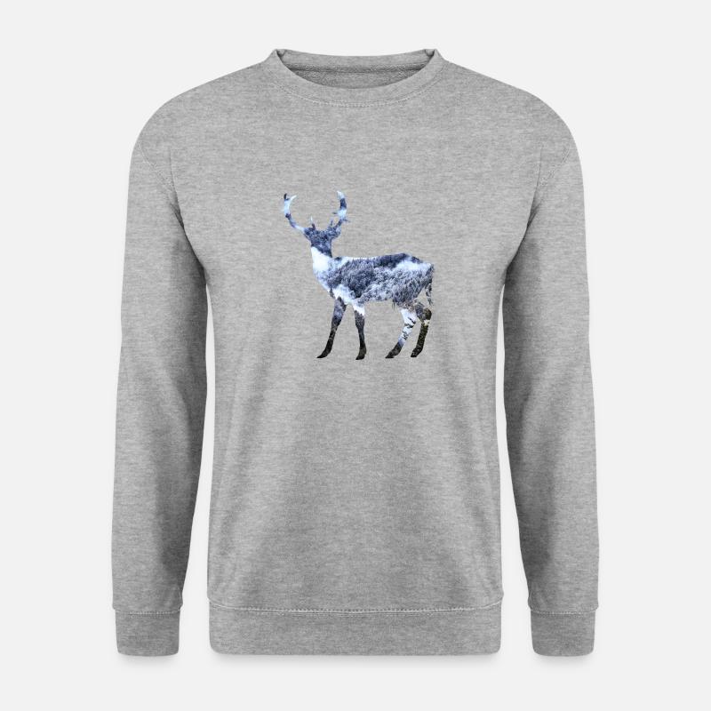 Deer with forest - Unisex Sweatshirt - salt & pepper